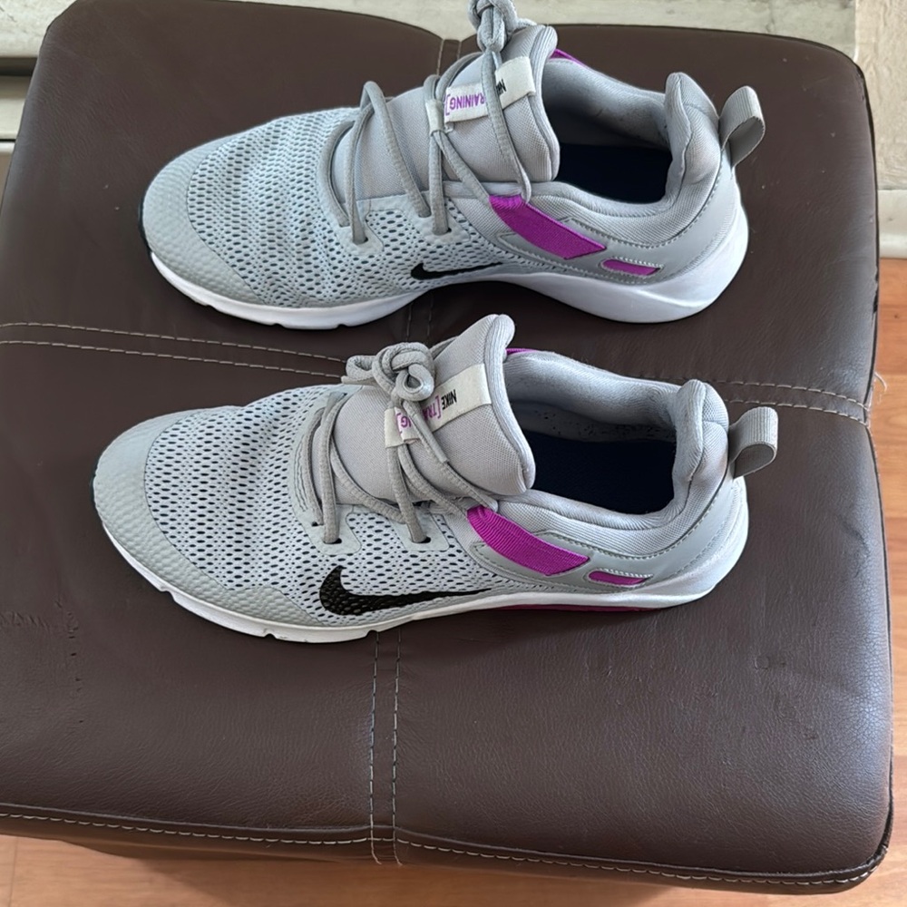Gray and Purple Nike Sneakers